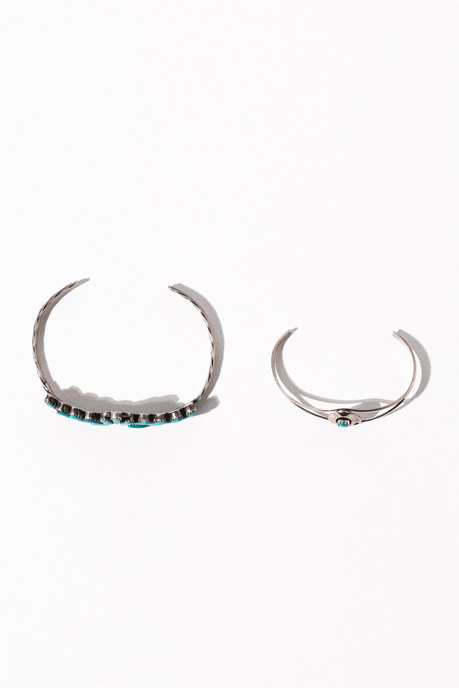 Sunwest Jewelry Silver / Turquoise Tarlo Native American Baby Cuff