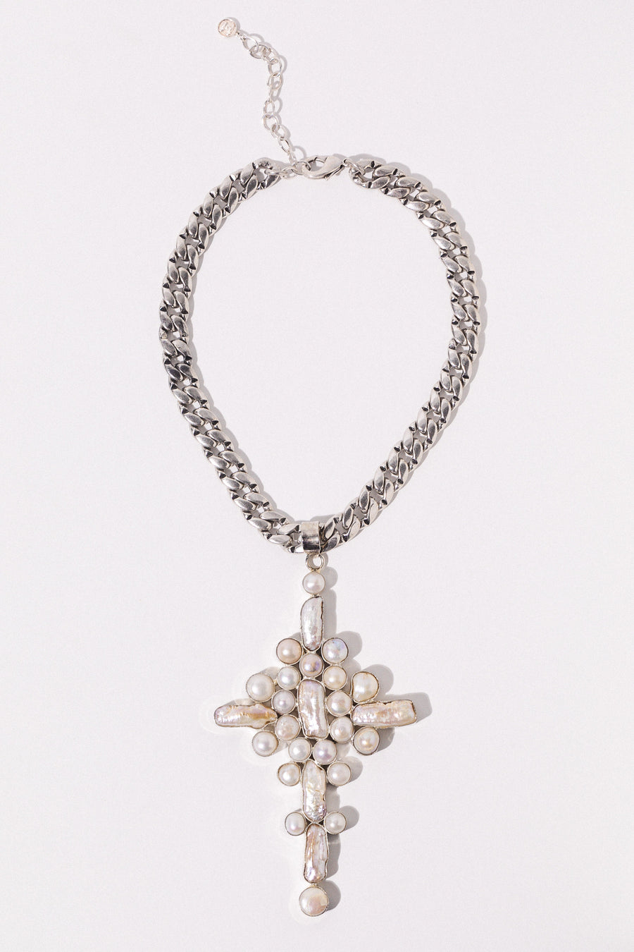 Goddess Jewelry Thalassa Pearl Cross Necklace