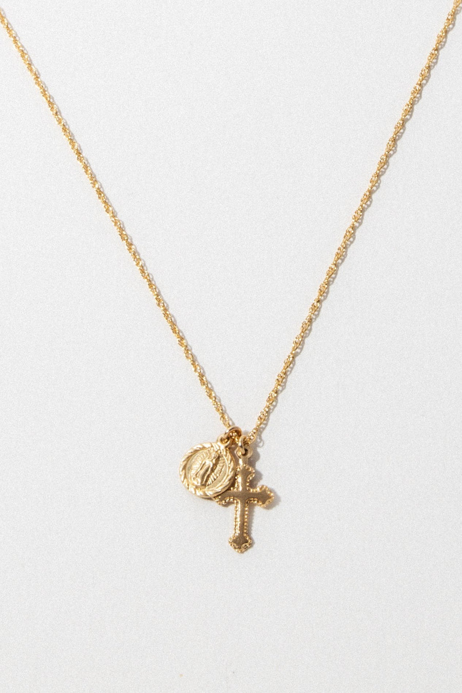 CGM Jewelry Gold / 16 Inches The Hail Mary Dainty Necklace