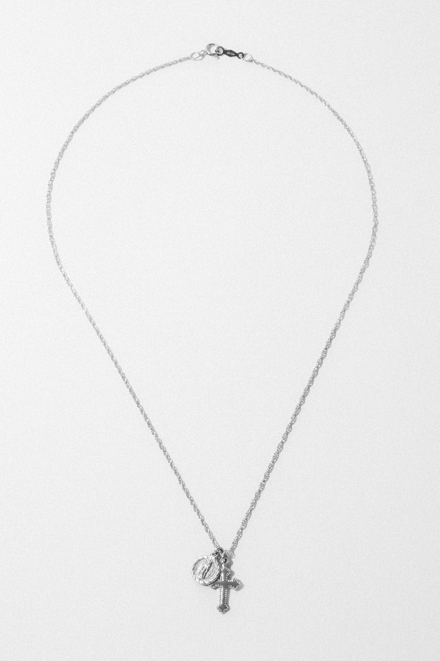 CGM Jewelry Silver / 18 Inches The Hail Mary Dainty Necklace
