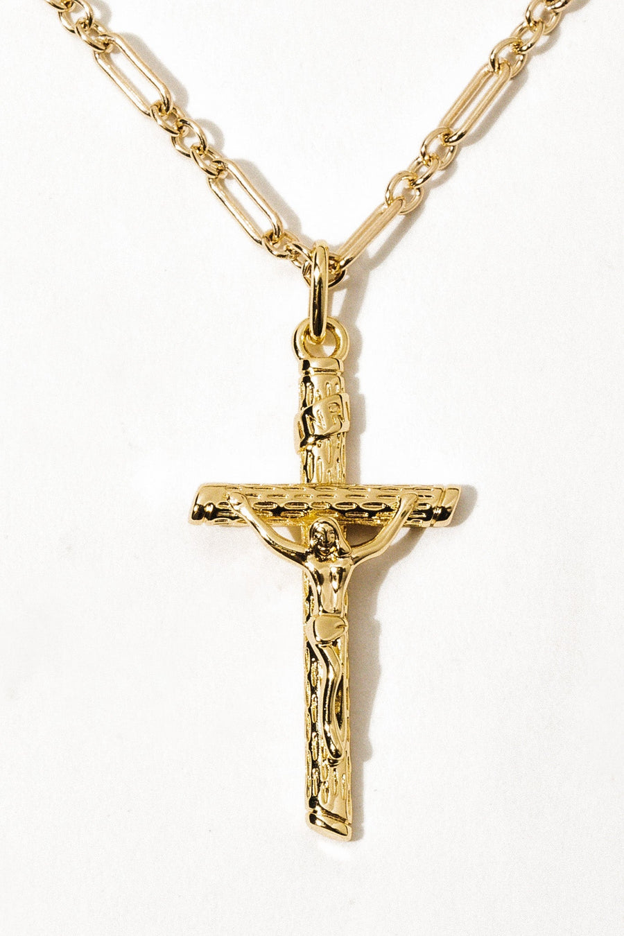 CGM Jewelry Gold / 15 Inches The Pietà Crucifix Necklace