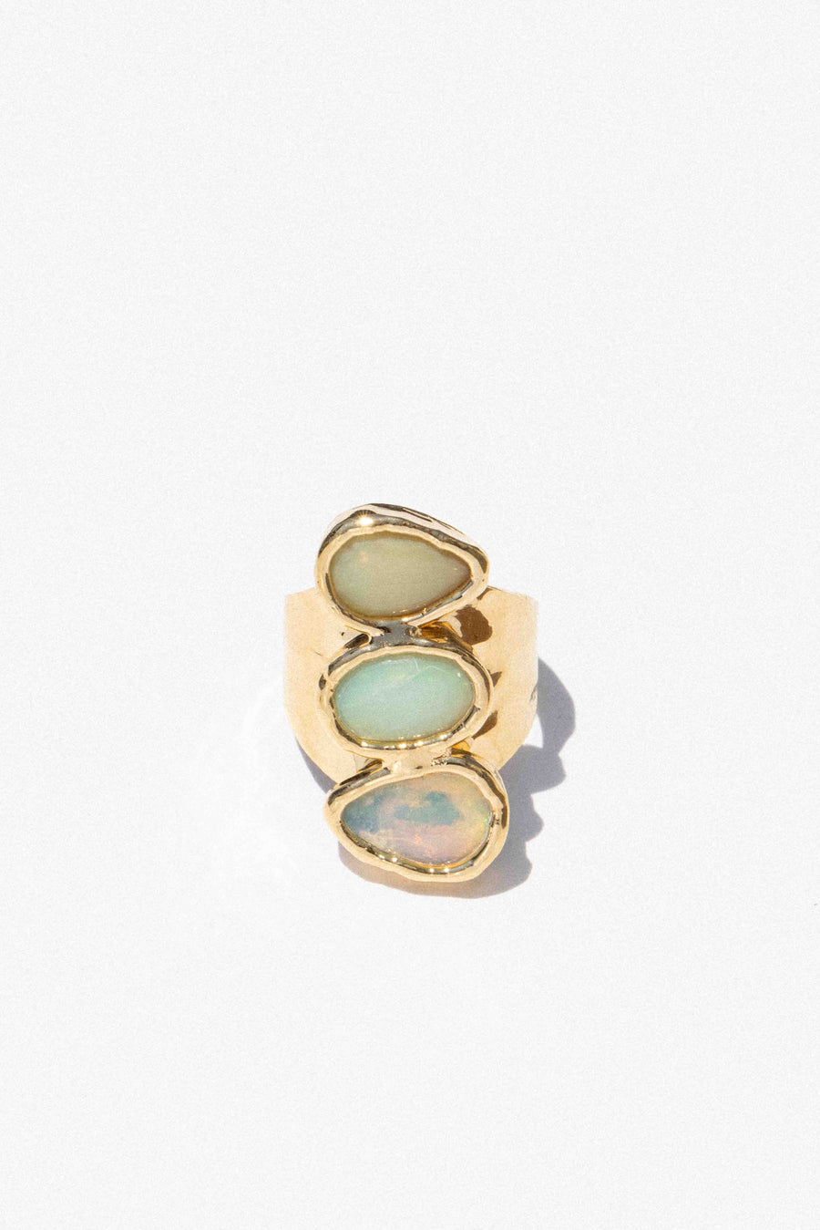 Goddess Jewelry Gold / Hortizontal Third Light Opal Ring