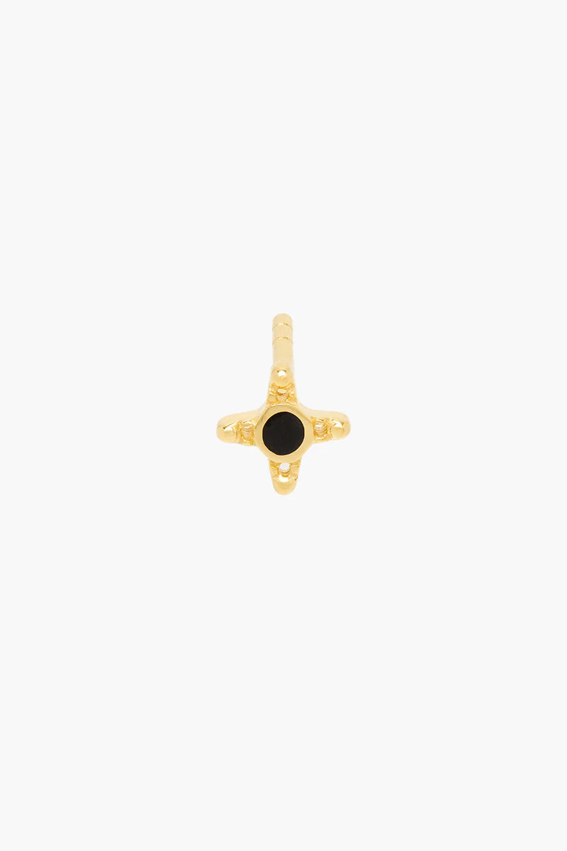 Wildthings Collectables Jewelry Gold Timeless Black Stud Earring .:. Gold