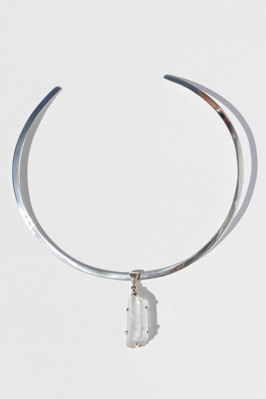 Jaa Silver Imports Jewelry Silver / 15 Inches Tirta Quartz Crystal Collar