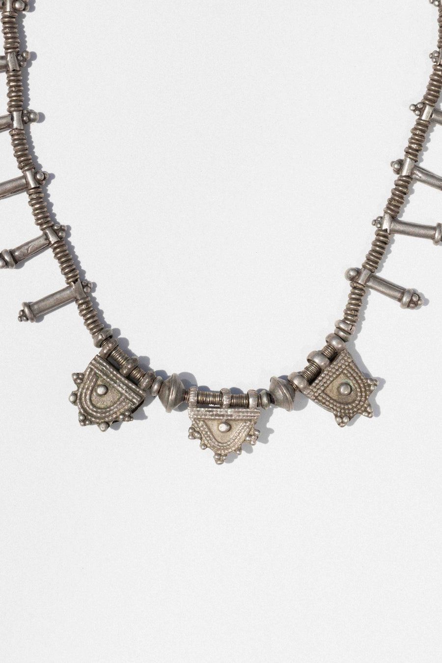 AfricanbazaarUS Jewelry 17 inches / Silver Triad Telsum Antique Ethiopian Choker