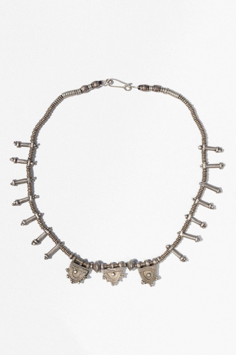 AfricanbazaarUS Jewelry 17 inches / Silver Triad Telsum Antique Ethiopian Choker