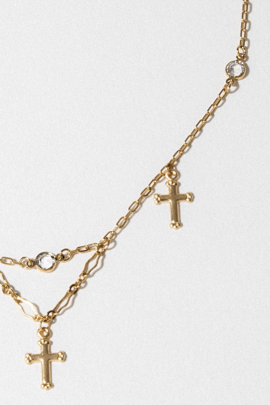 Goddess Jewelry Gold / 12 Inches Trinity Cross Choker