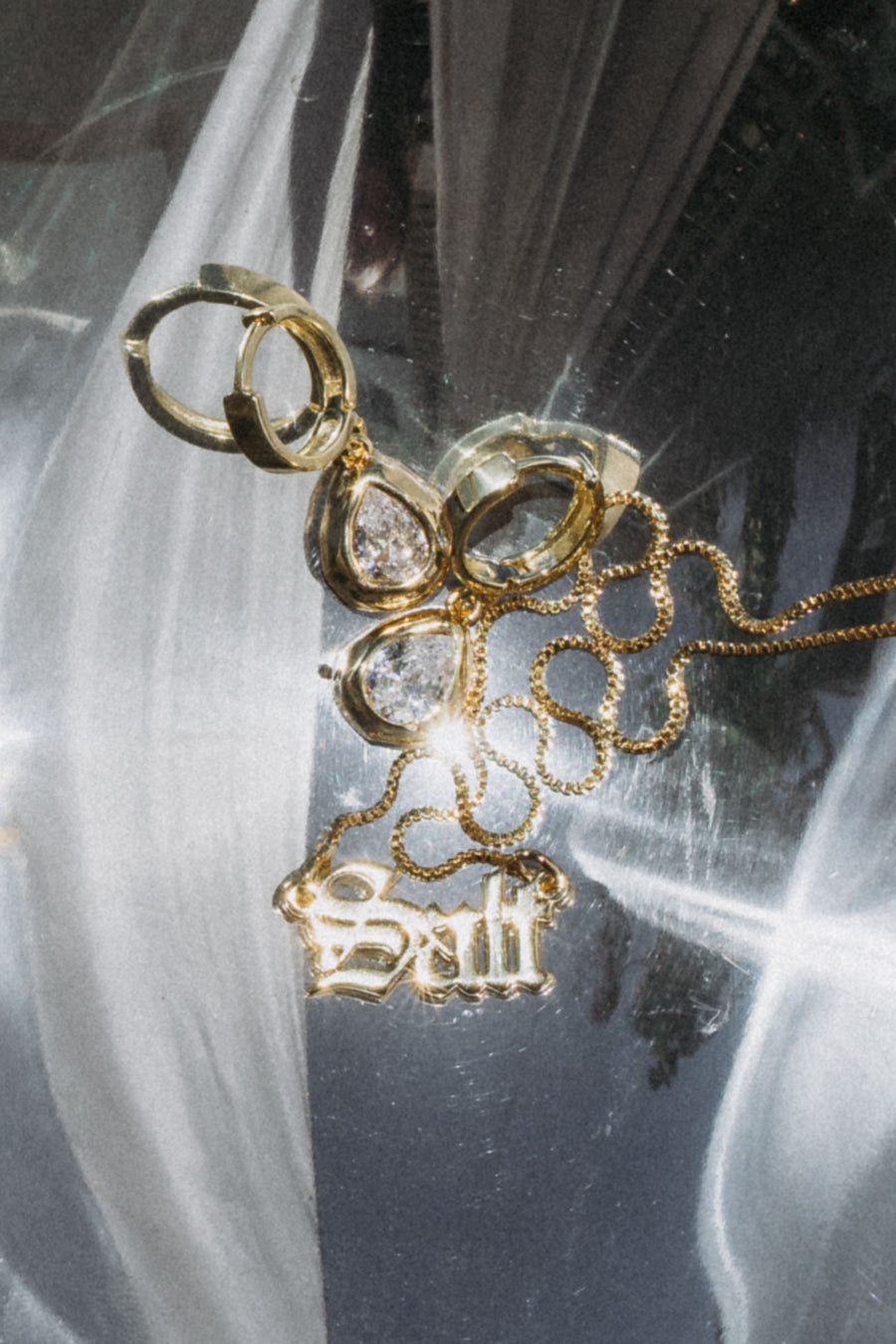 The Goth Booth Jewelry Twin Flame Necklace .:. Gold
