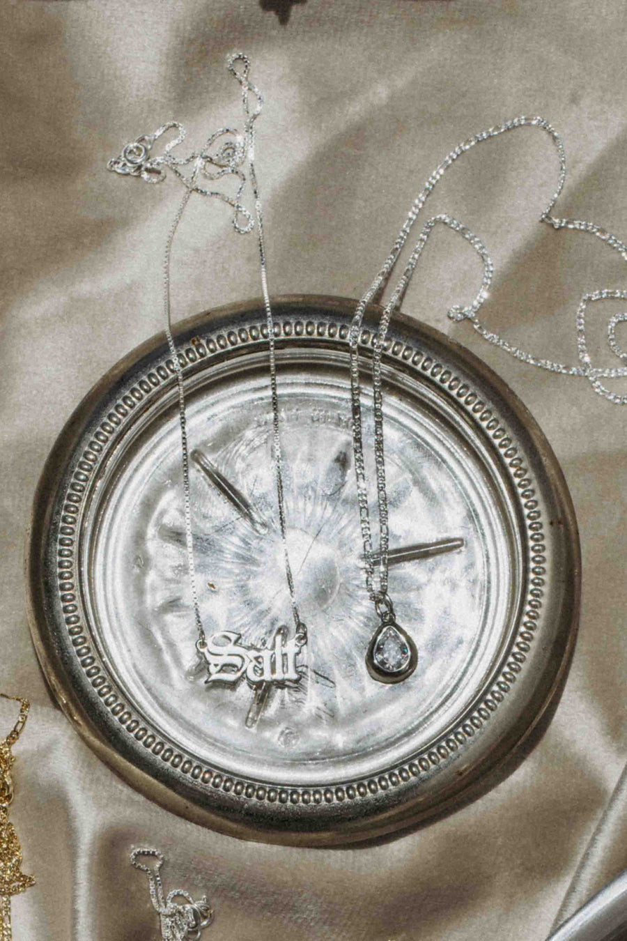 The Goth Booth Jewelry Twin Flame Necklace .:. Silver