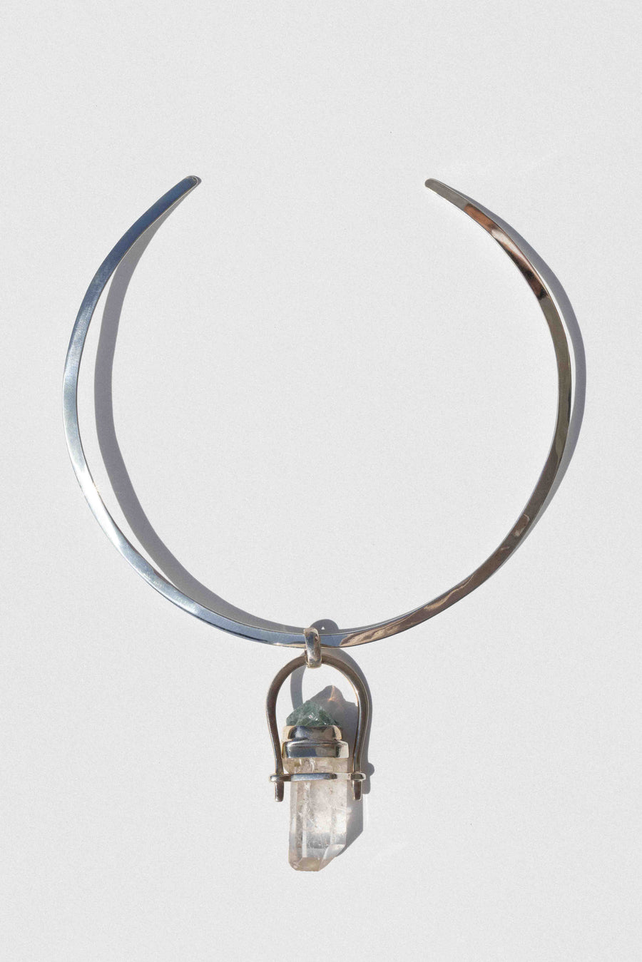 Jaa Silver Imports Jewelry Silver / 15 Inches Uluwatu Quartz + Aquamarine Collar