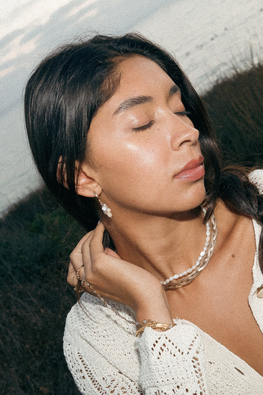 Goddess Jewelry Gold / 7 Inches Vallecito CZ Hand Chain