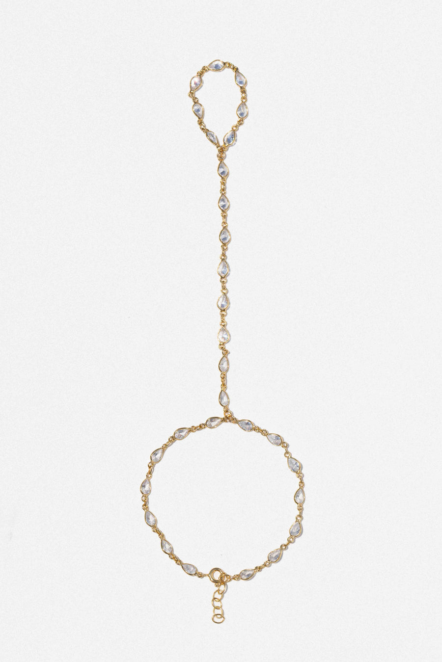 Goddess Jewelry Gold / 7 Inches Vallecito CZ Hand Chain
