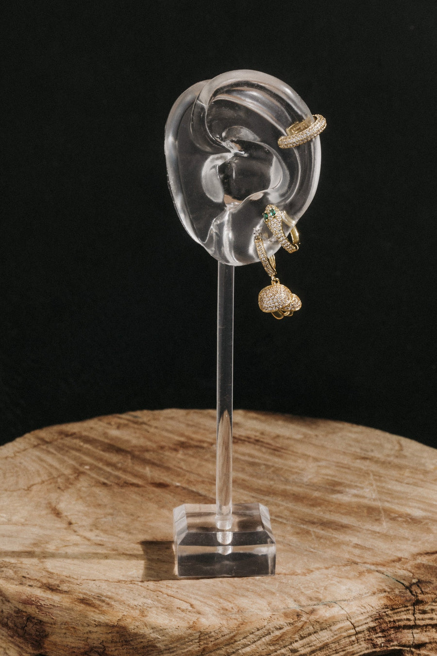 DLUXCA Jewelry Gold Viper Earrings