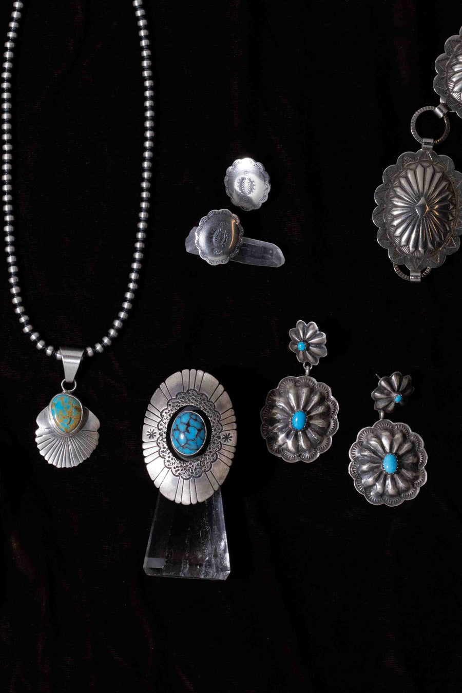 Ayman Jewelry Silver / US 7 Western Sunset Navajo Concho Ring