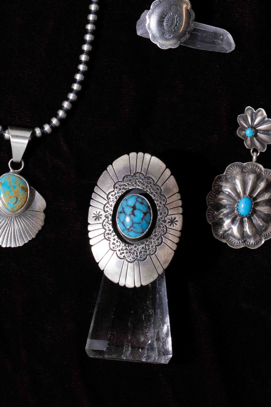 Ayman Jewelry Silver / US 7 Western Sunset Navajo Concho Ring