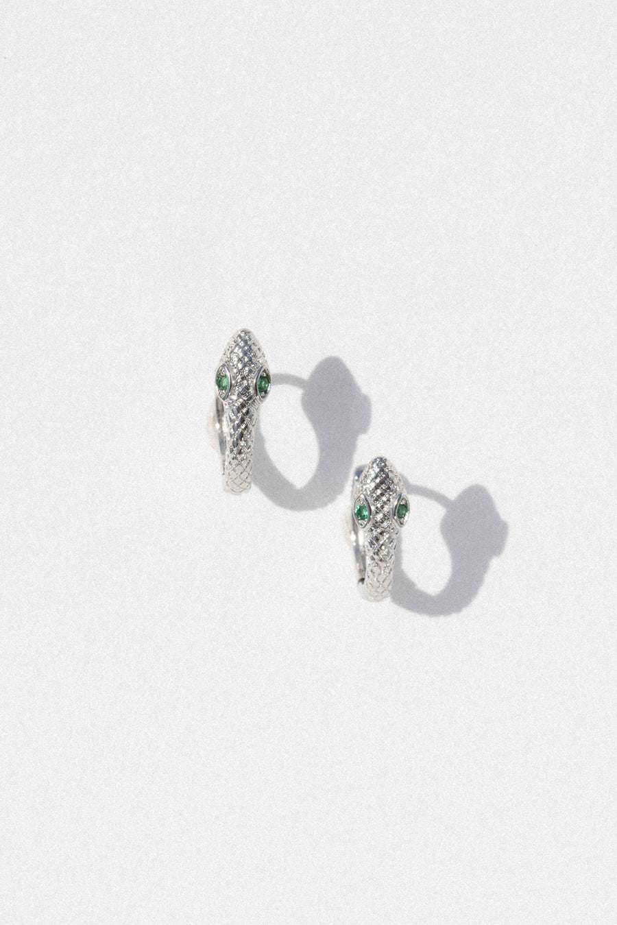 DLUXCA Jewelry Silver Zephyr Snake Huggies .:. Silver