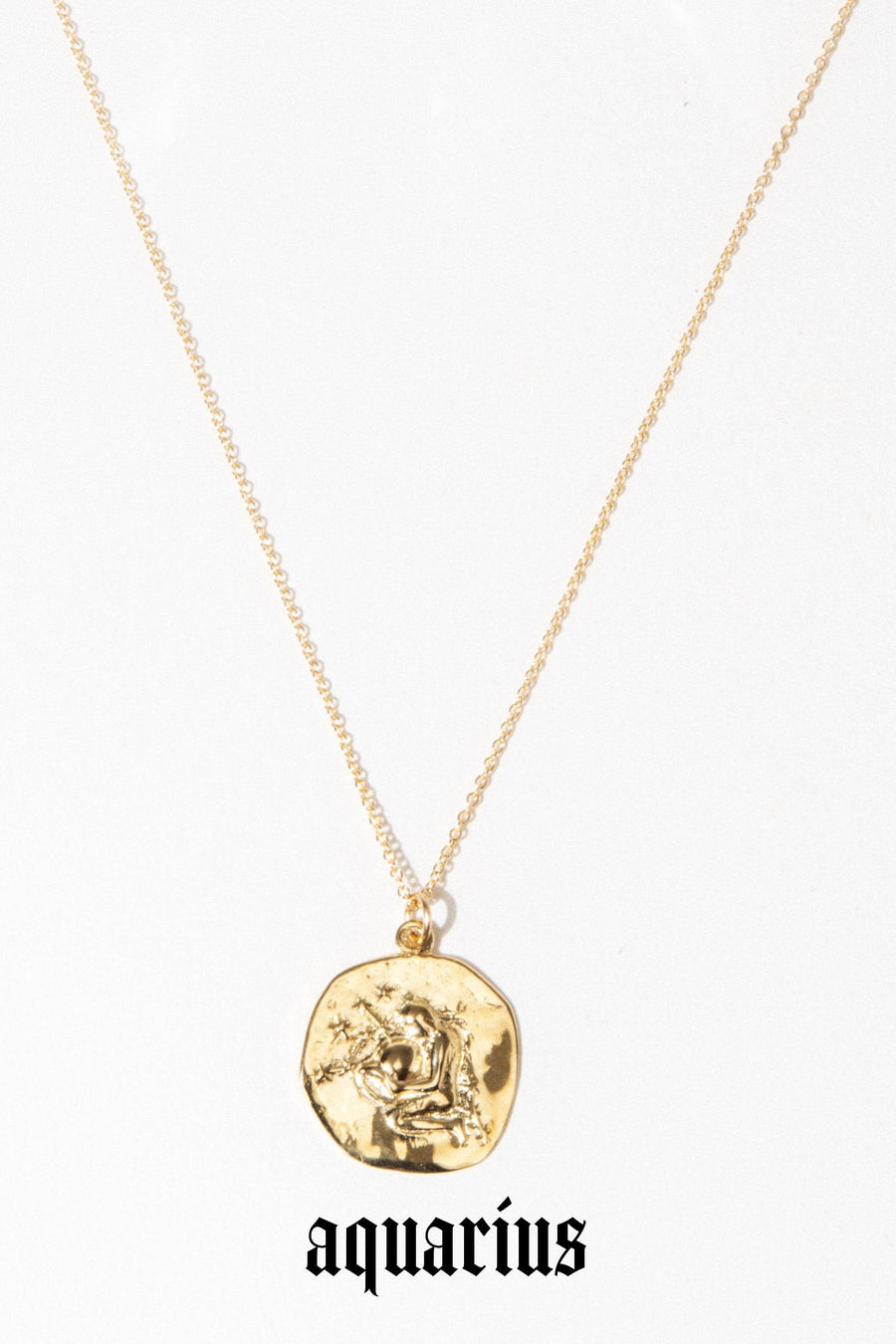 Studio Grun Jewelry Aquarius / Gold / 20 inches Zodiac Necklace