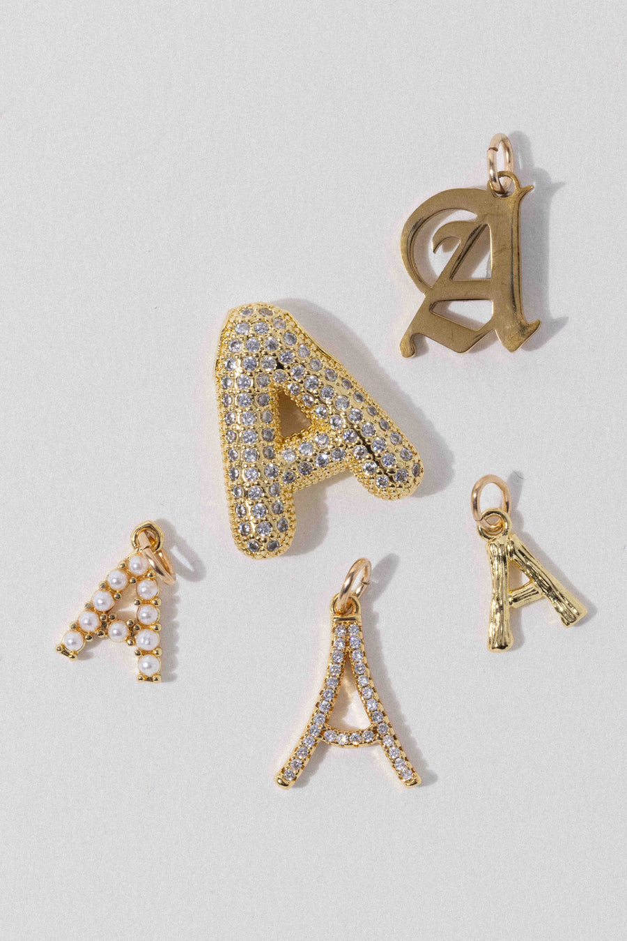 Child of Wild A Letter Charm - Cursive Pavè