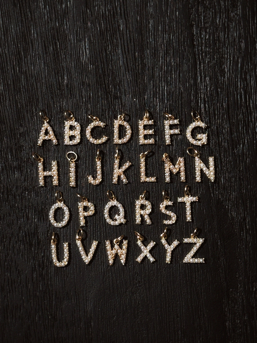 Child of Wild Letter Charm - Mini Pearl