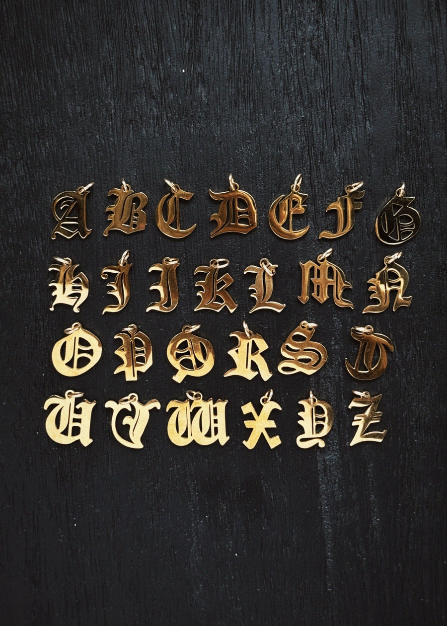 Child of Wild Letter Charm - Old English