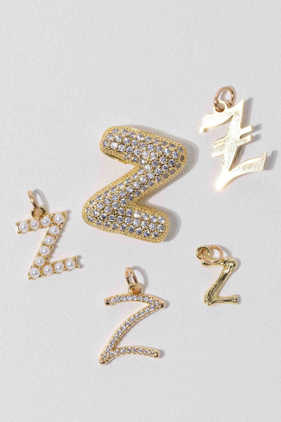 Child of Wild Z Letter Charm - Old English