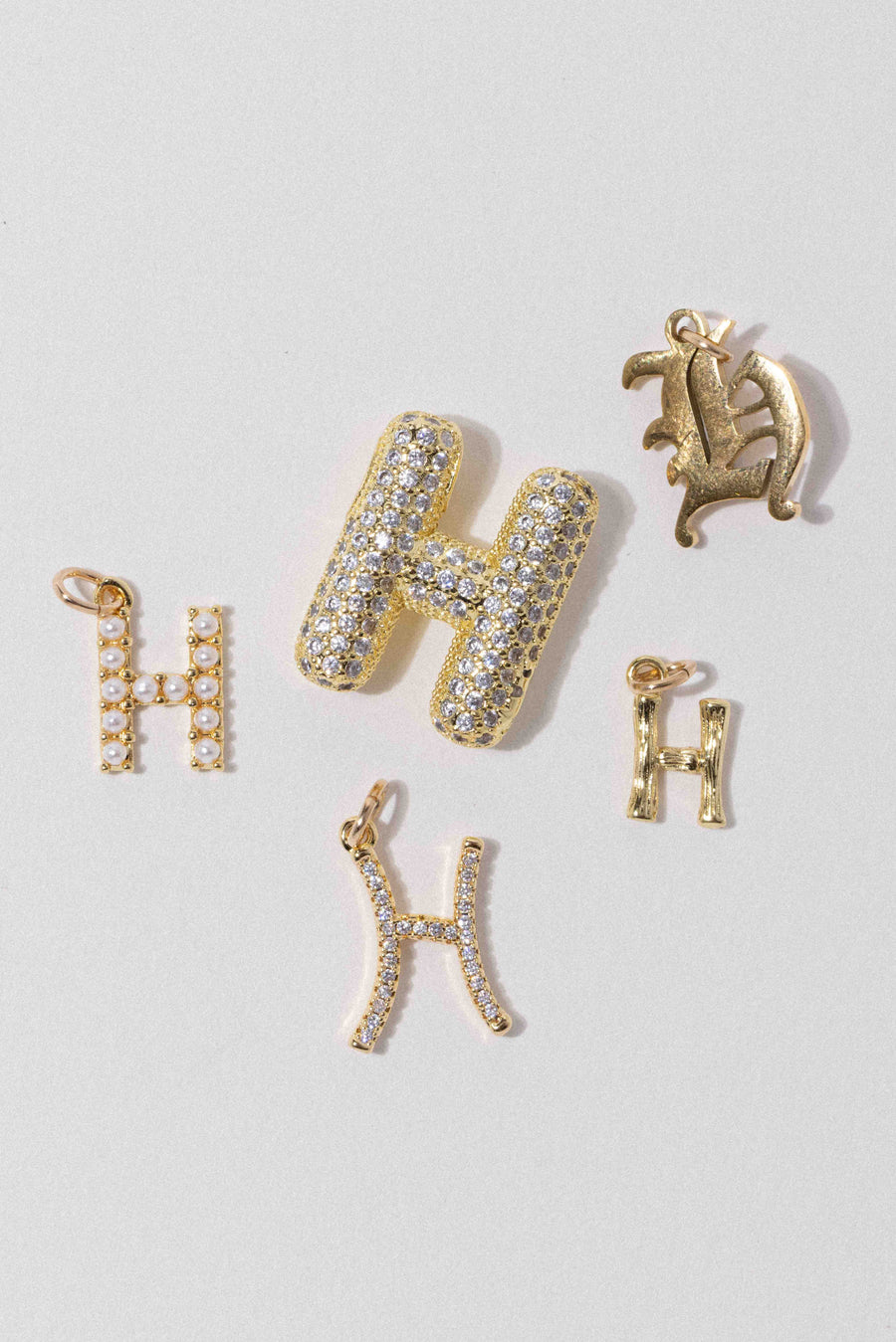 Child of Wild H Letter Charm - Old English