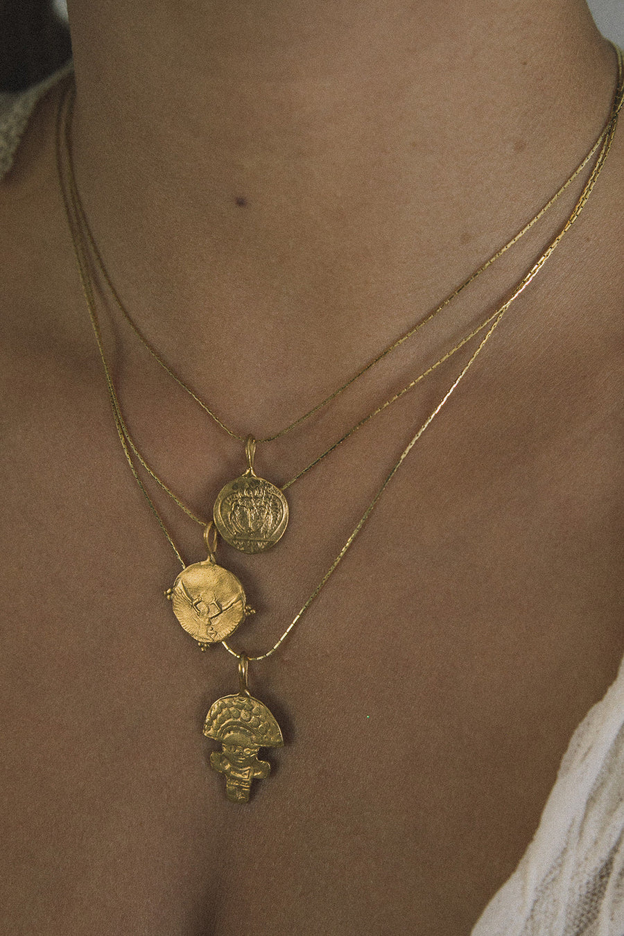 JUNO Necklaces Gold / 16 Inches Inti Incan Sun God Necklace