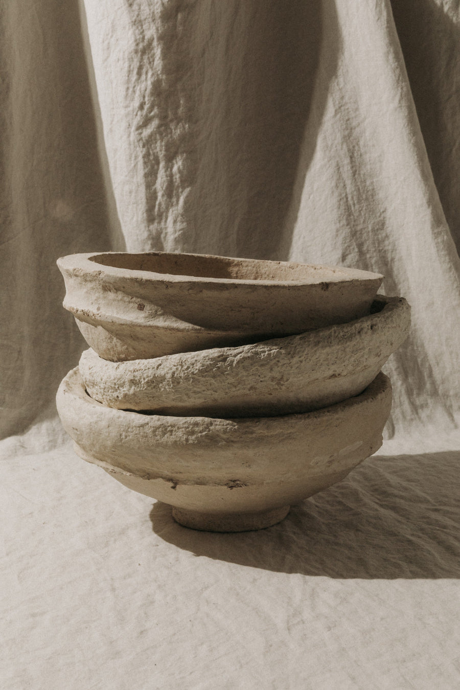 RJ's Imports Objects Cream / FINAL SALE Ancient Archive Papier Mâché Bowls
