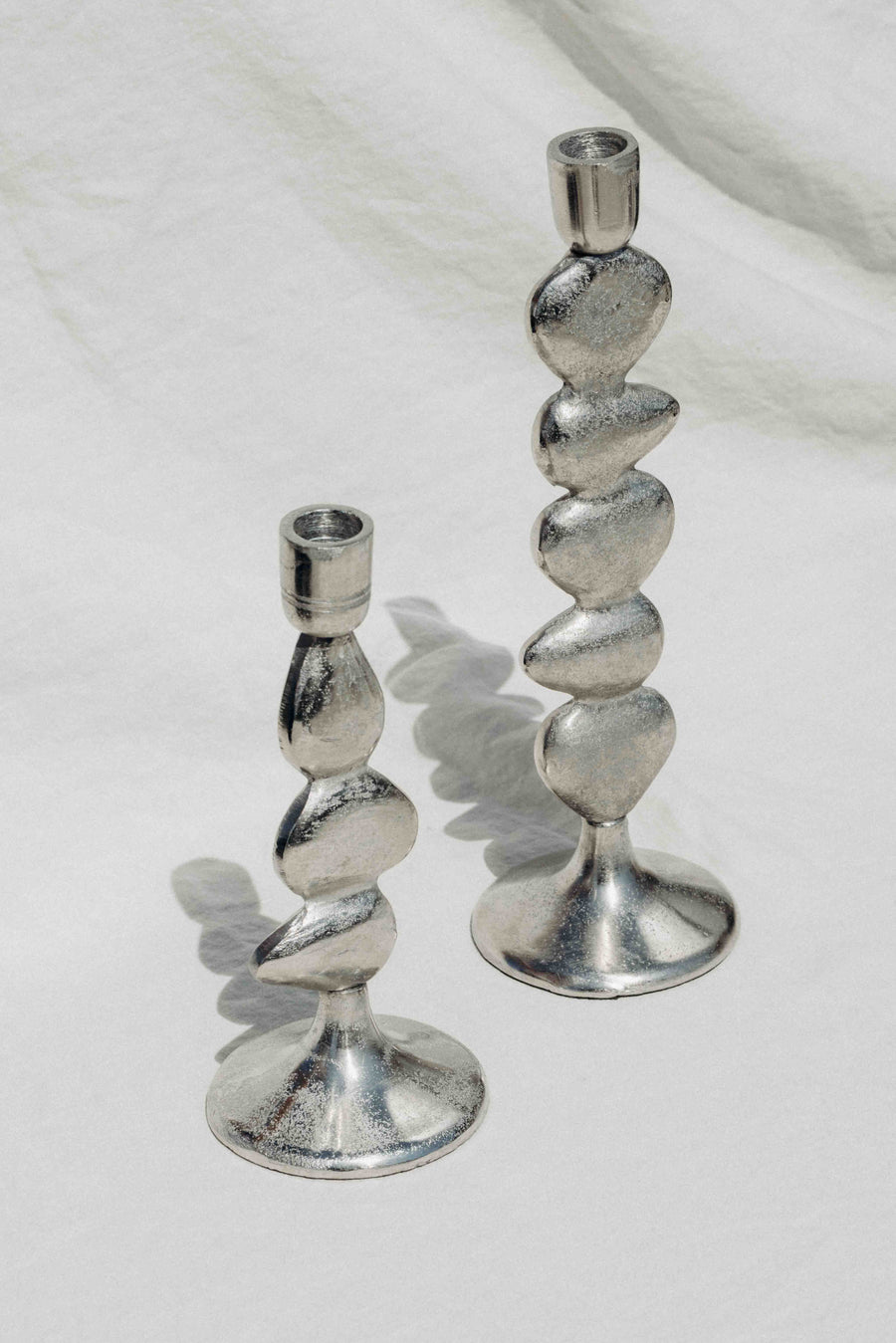 Bloomingville Objects Argent Abstract Taper Candle Holder