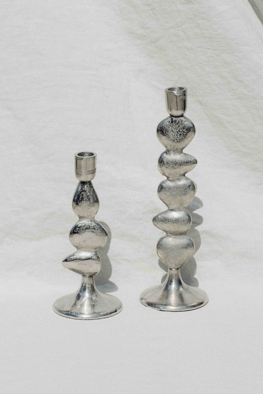 Bloomingville Objects Argent Abstract Taper Candle Holder
