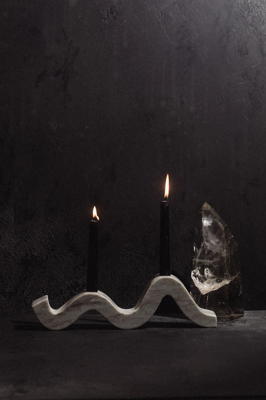 Bloomingville Objects Marble / FINAL SALE / Long Avant-Garde Marble Candle Holder