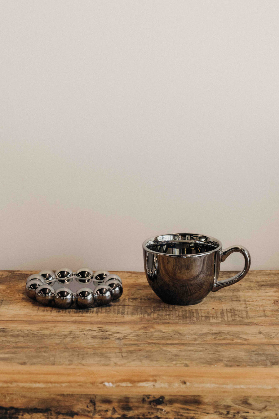 Bloomingville Objects Chrome / FINAL SALE City Limits Chrome Mug and Coaster Set