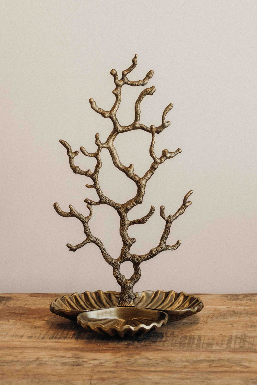 Creative Co-Op Objects Brass / FINAL SALE Coralline Antique Brass Jewelry Stand