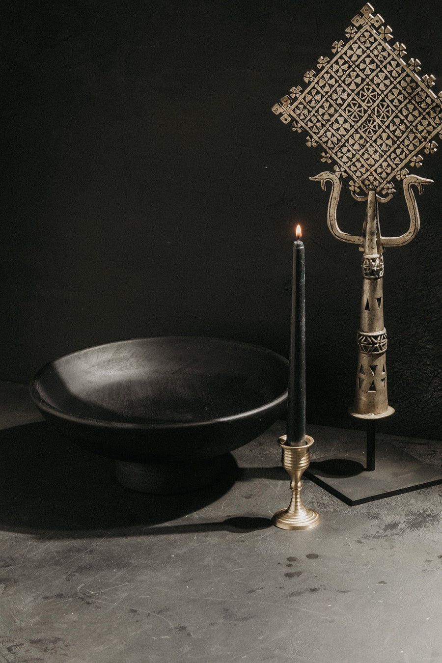 Civil Alchemy Objects Brass / FINAL SALE Ellaria Brass Table Candle Holder