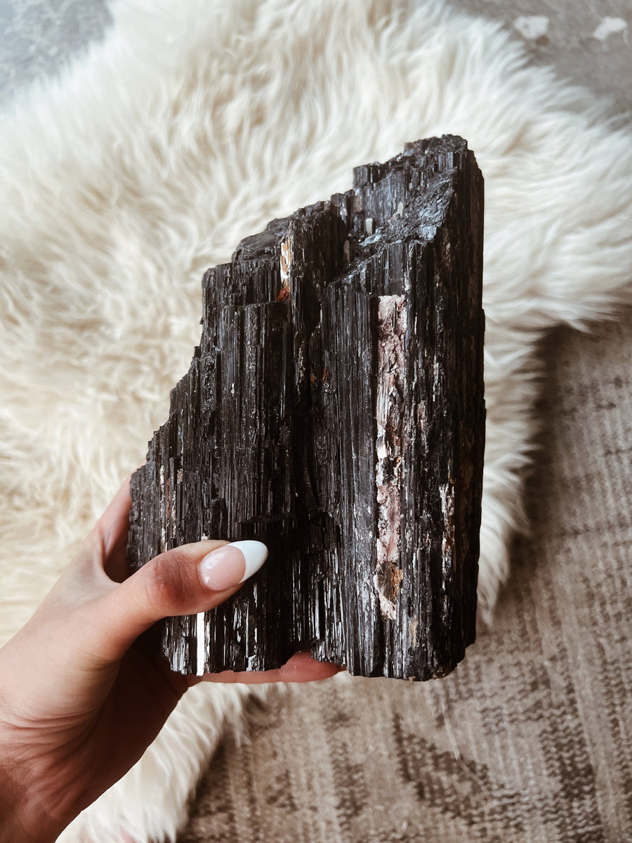 Western Woods Inc Objects Energetic Protection Black Tourmaline Log