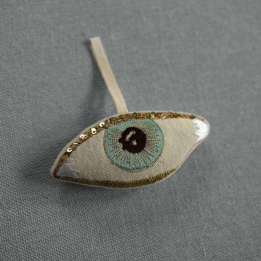 Skippy Cotton Objects Evil Eye Lavender Pillow