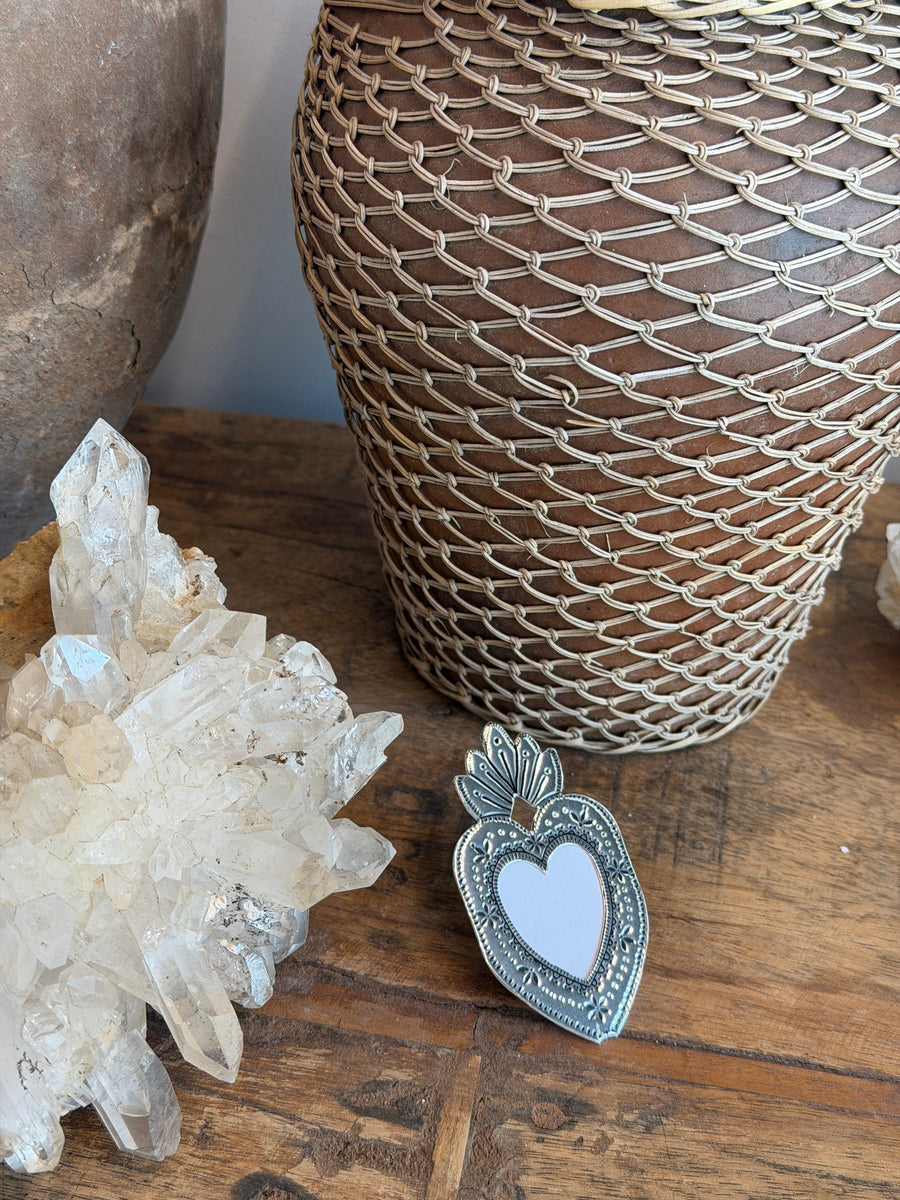 THE LITTLE PRESS Objects Silver / Free Gift over $125 Flaming Heart Tin Frame