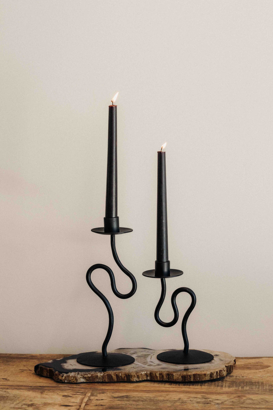 Creative Co-Op Objects Forma Hand-Forged Iron Taper Holder