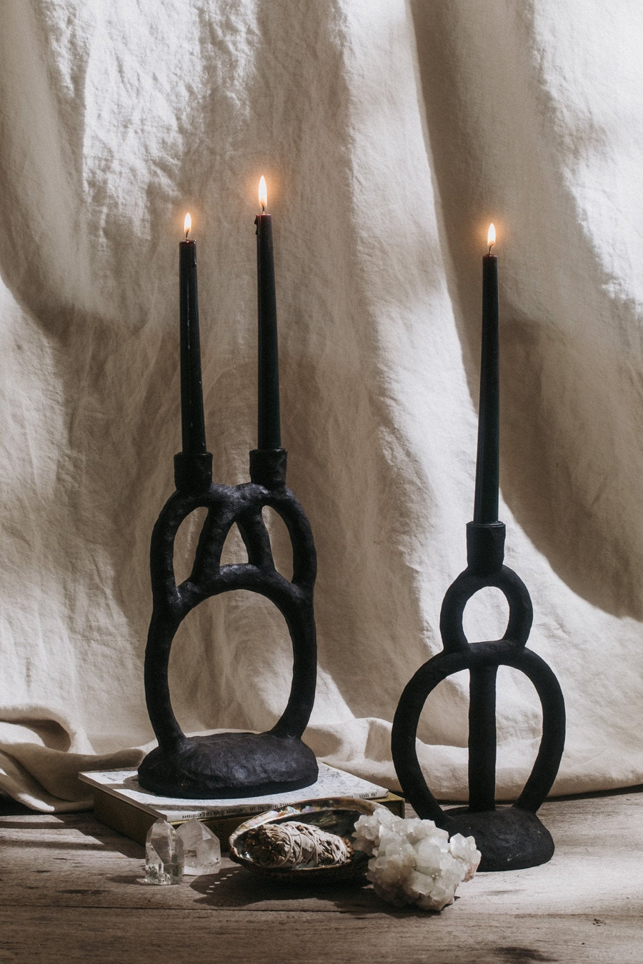 Bloomingville Objects Black / FINAL SALE Lume Taper Candle Holder