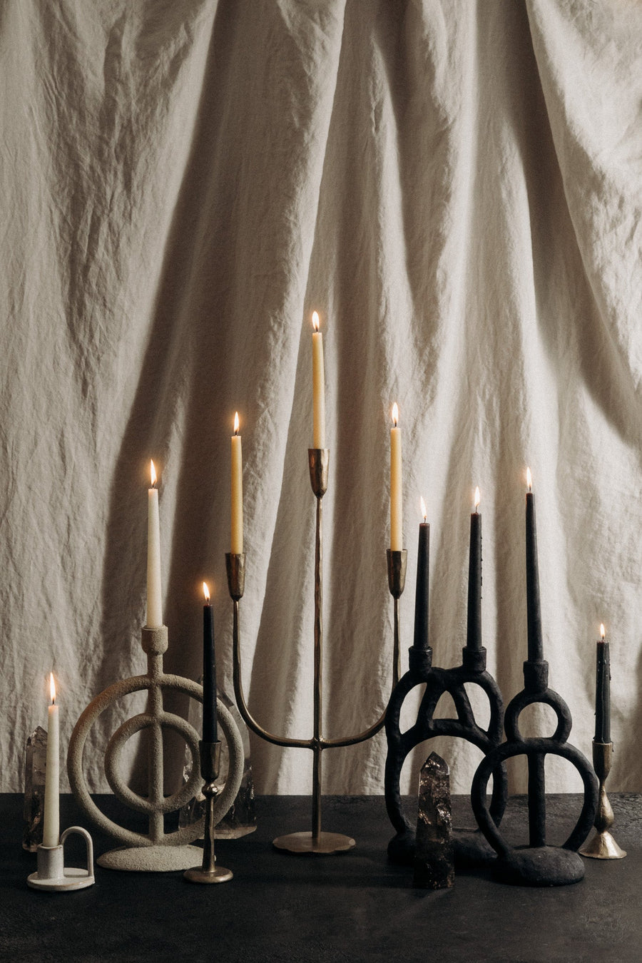 Bloomingville Objects Black / FINAL SALE Lume Taper Candle Holder