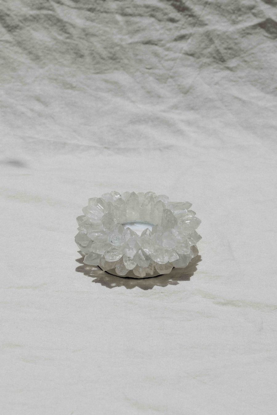 Western Woods Inc Objects Quartz / FINAL SALE Lumen Crystal Quartz Candleholder