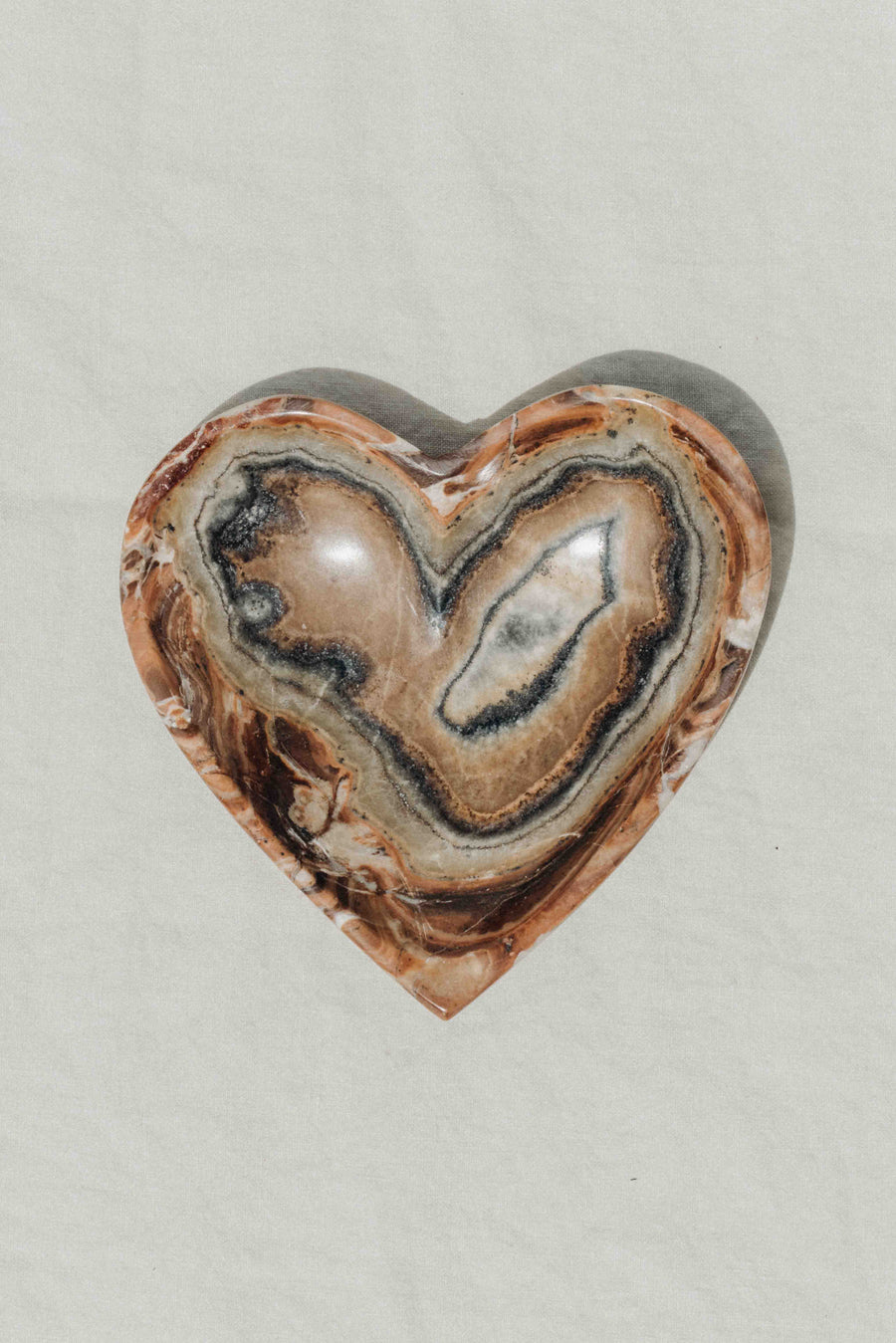 Western Woods Inc Objects Banded Onyx / FINAL SALE Omen Banded Onyx Heart Dish