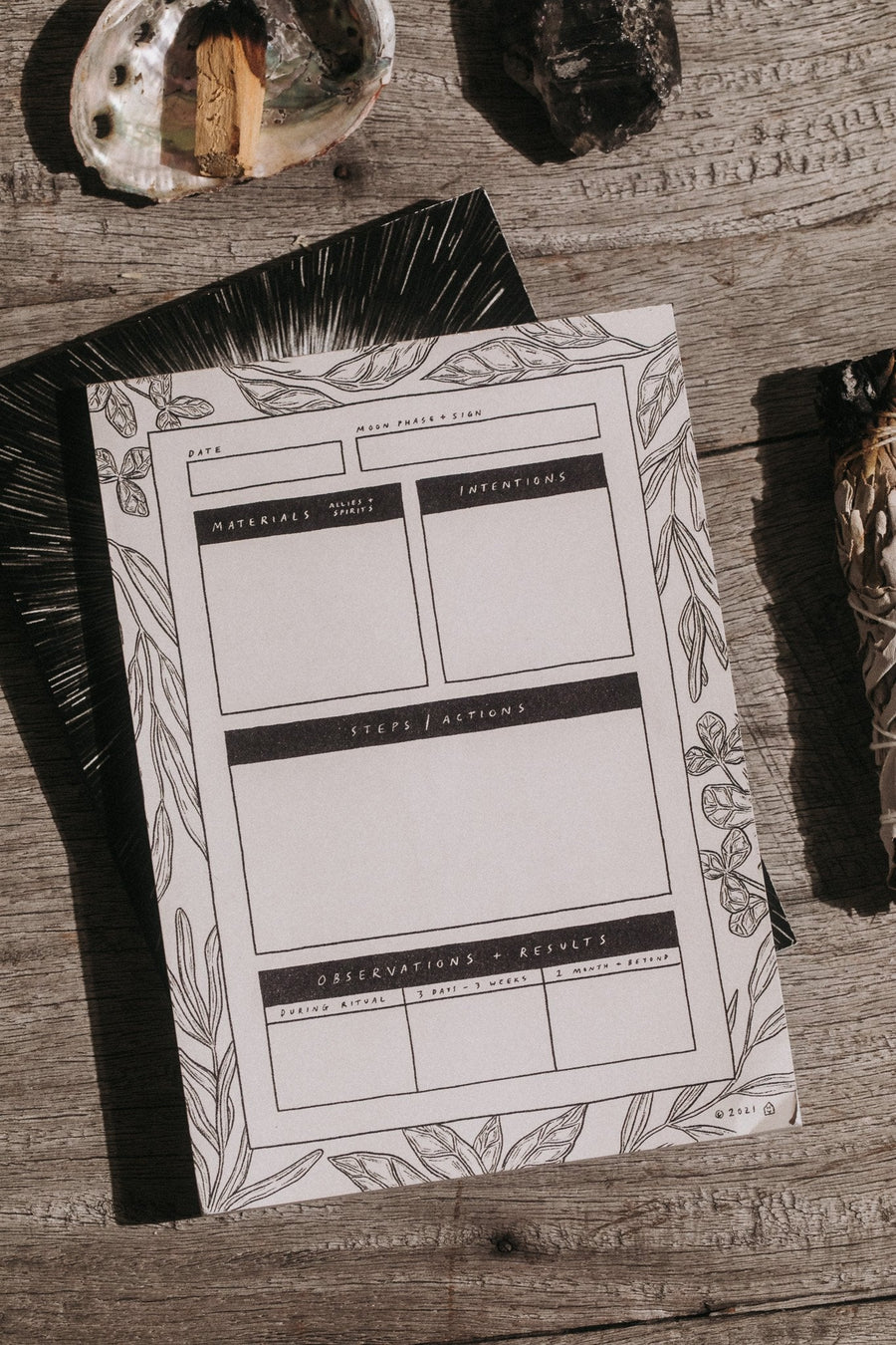 The Hollow Valley- FAIRE Objects Black / FINAL SALE Ritual Planner Notebook