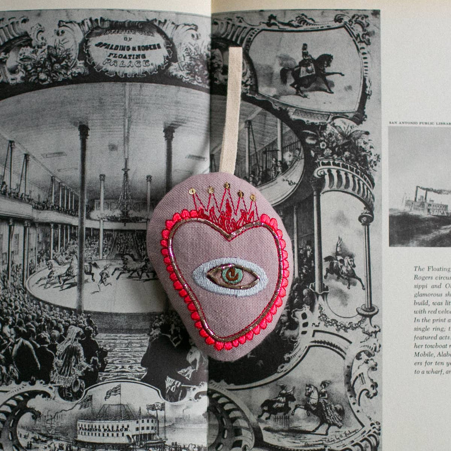 Skippy Cotton Objects Sacred Heart - Lavender Pillow