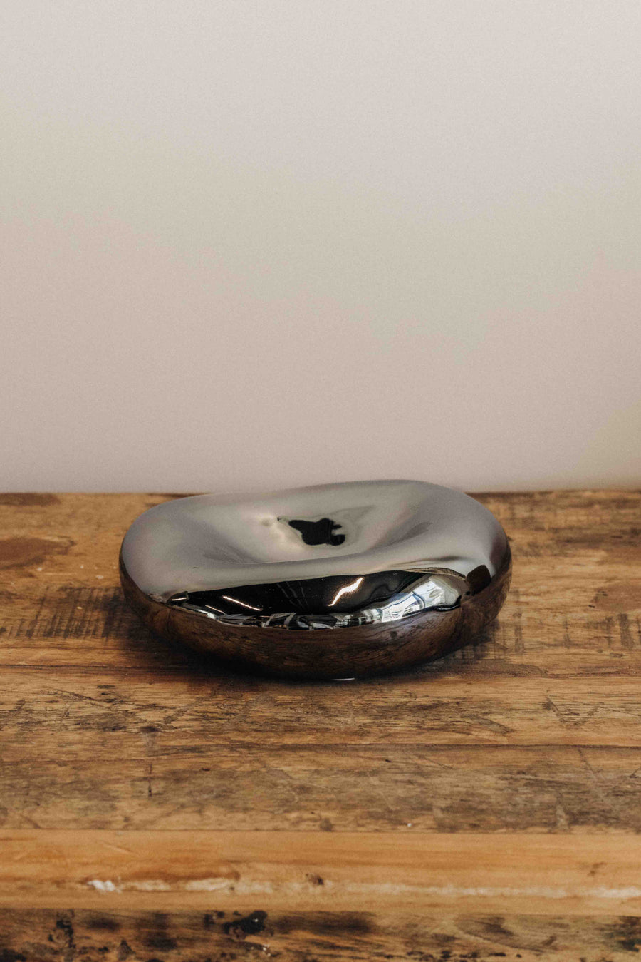 Bloomingville Objects Chrome / FINAL SALE Saturn Stoneware Chrome Bowl