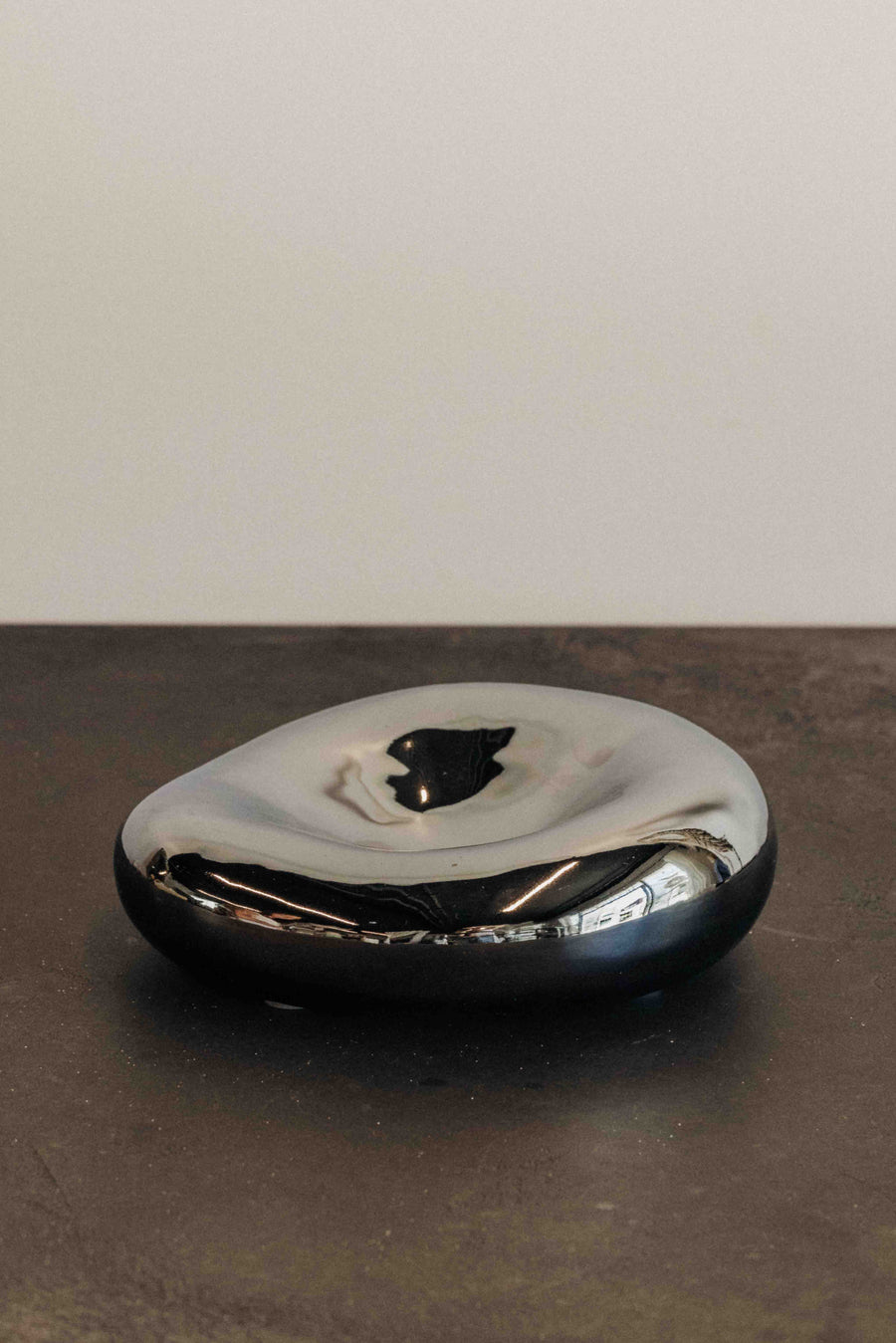 Bloomingville Objects Chrome / FINAL SALE Saturn Stoneware Chrome Bowl