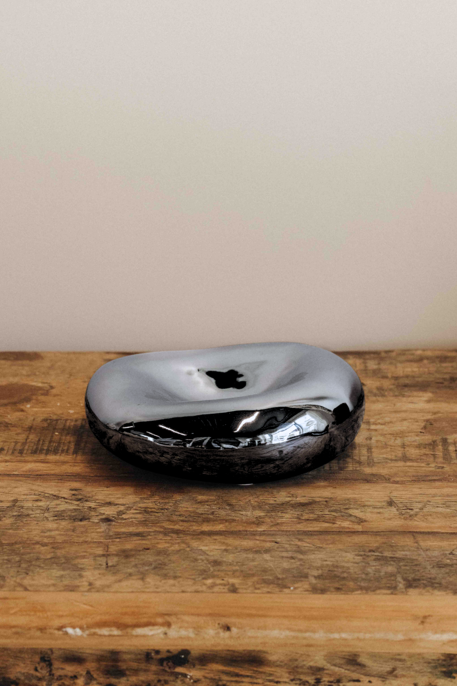 Bloomingville Objects Chrome / FINAL SALE Saturn Stoneware Chrome Bowl