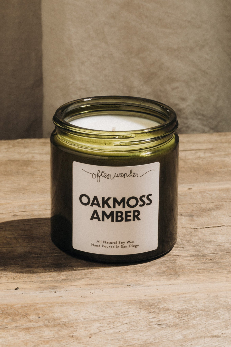 Often Wander Objects 12 oz / FINAL SALE Signature Candle — Oakmoss Amber