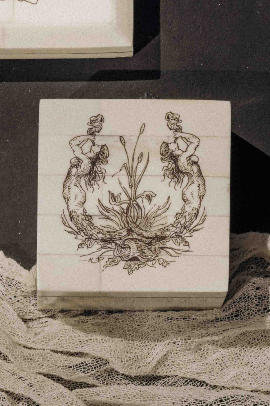 Madison Bay Co. - Historical Home Decor Reproductions Objects White / Square / FINAL SALE Siren Keepsake Boxes