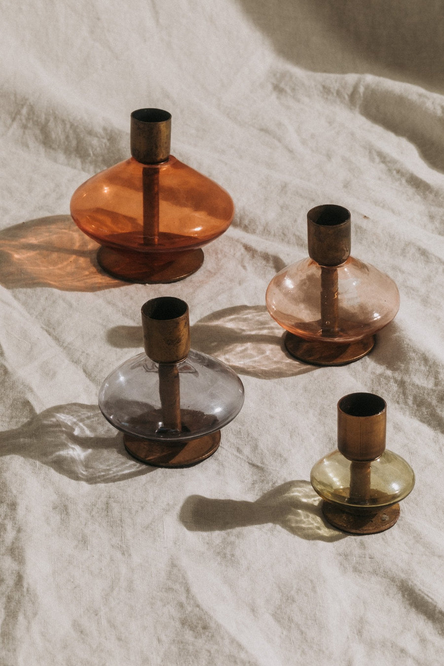 Bloomingville Objects Multi / FINAL SALE Sunset Glass Taper Candle Holders